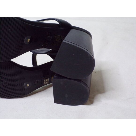 🆕 STUART WEITZMAN Flareblock 85 Slide Sandal Shoes Black 9 - Picture 7 of 14